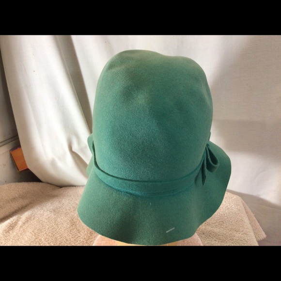 Cute Woman’s JANE MORGAN Teal/Green Felt Hat - Picture 3 of 10